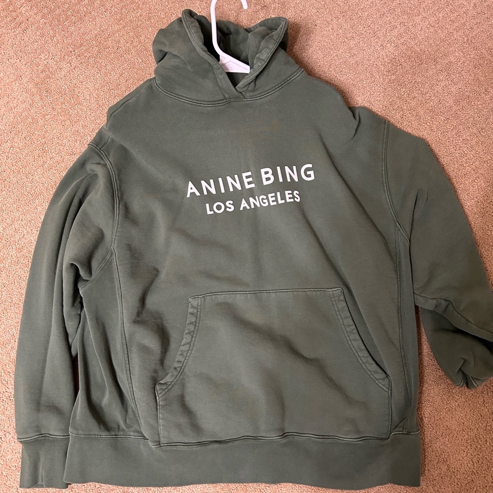 Anine Bing Sage Green Hoodie
